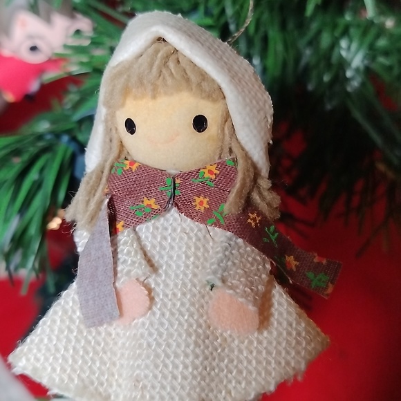Holly Hobbie like Christmas Ornament - Picture 7 of 7